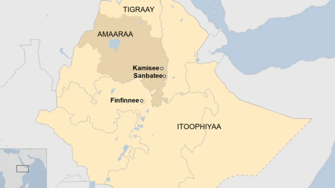 Kaartaa Kamisee fi Sanbatee