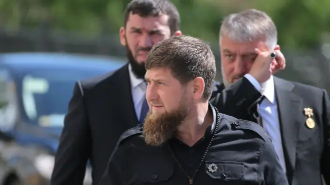Глава Чечни Рамзан Кадыров с депутатом Государственной думы Адамом Делимхановым и спикером чеченского парламента Магомедом Даудовым