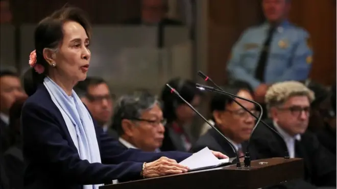 Myanmar's leader Aung San Suu Kyi has called genocide allegations against her country's military "incorrect"