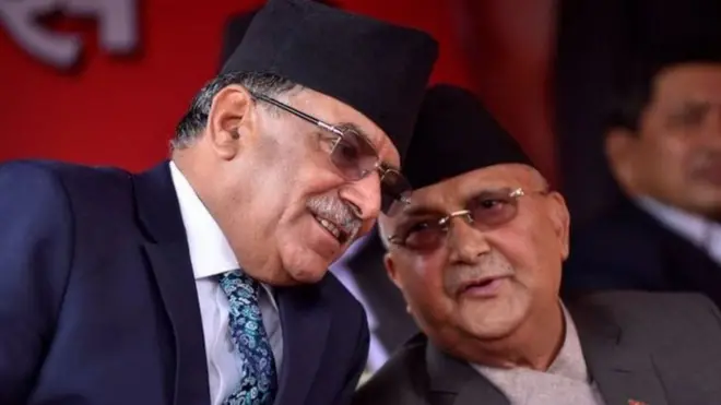 प्रचंड और केपी शर्मा ओली