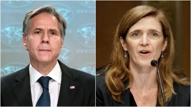 የውጭ ጉዳይ ኃላፊው አንቶኒ ብሊንከን እና የዩኤስኤአይዲ ኃላፊ ሳማንታ ፓወር