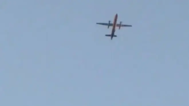 The plane was filmed by a number of people after taking off