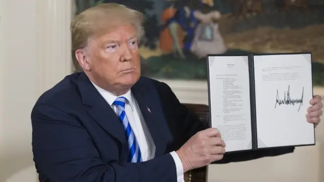 ترامب وقع مذكرة رئاسية بفرض ما وصفه بأعلى مستوى من العقوبات الاقتصادية على إيران.