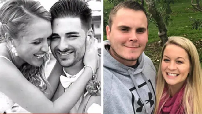 Ерін та Шейн МакГауен (зліва) та Емі та Аксель Стінбург