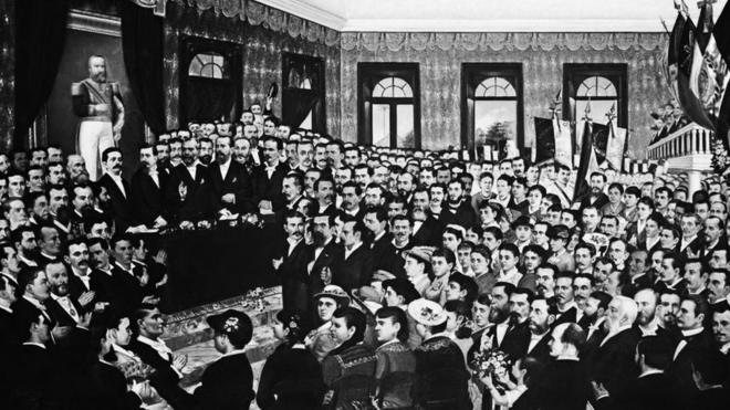 Pintura da sessão parlamentar que aboliu a escravidão no Ceará,sportingbet entrar1884