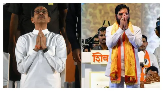 उद्धव ठाकरे और एकनाथ शिंदे