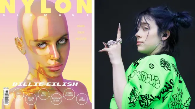 Eilish complained she had not been consulted over the image