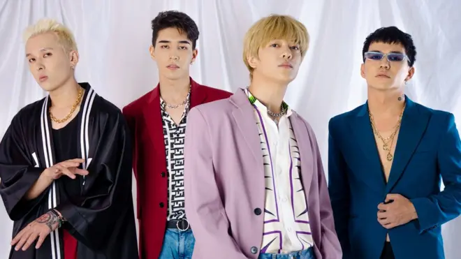 (From R-L) Zaq, Bala, Ace, Alem in 2020, with band member A.Z having left the group this year