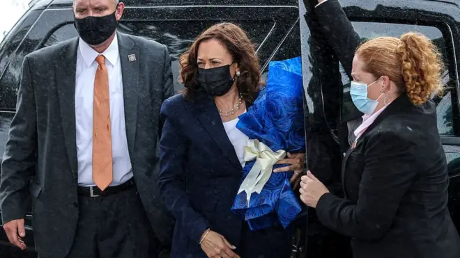 Phó Tổng thống Mỹ Kamala Harris trong chuyến thăm chính thức tại Việt Nam hôm 25/8/2021 tại Hà Nội
