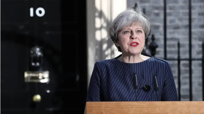 La primera ministra de Reino Unido, Theresa May, anunció por sorpresa unas nuevas elecciones.