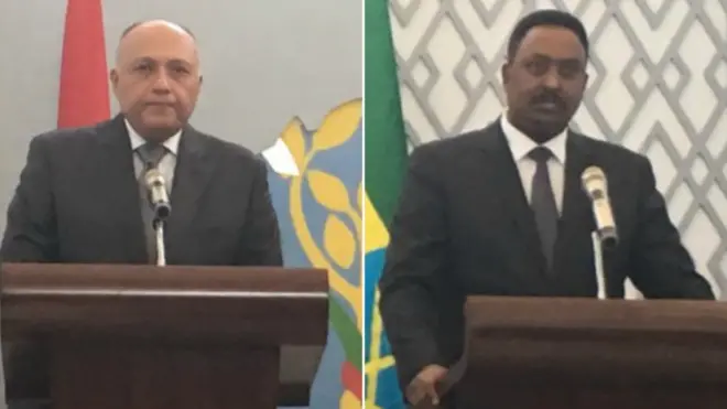 የግብፅ እና የኢትዮጵያ የውጪ ጉዳይ ሚኒስትሮች