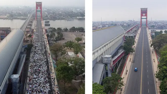Salat Idul Adha di Palembang.