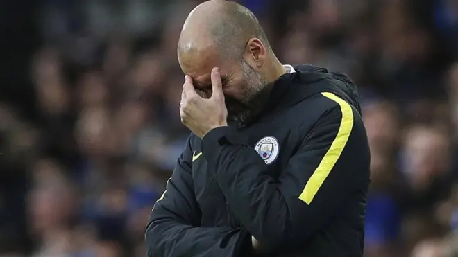 غوارديولا خسر مع سيتي 4 مباريات في آخر 8 مباريات ببطولة الدوري