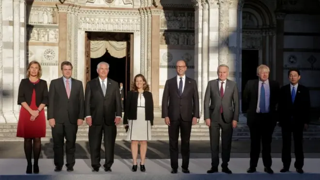Міністри закордонних справ країн G7 в Італії