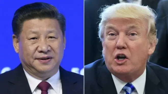 Trump iyo madaxweynaha Shiinaha Xi Jinping