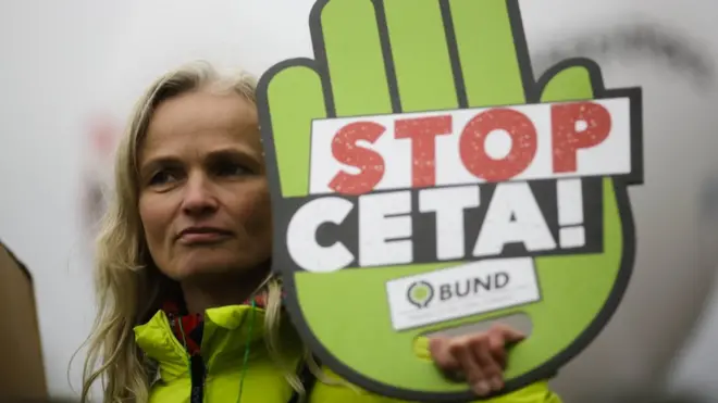 Bélgica ha tenido manifestaciones en contra del Ceta y de otro acuerdo comercial con Estados Unidos conocido como TTIP.