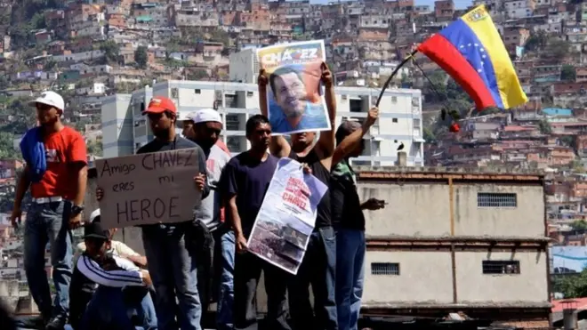 Venezeula'daki Chavez destekçileri