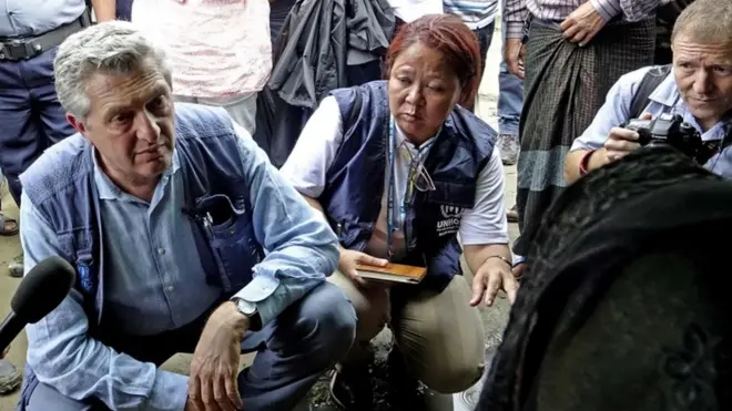 စစ်တွေ မြို့နယ် ဒါးပိုင် ဒုက္ခသည် စခန်းကို UNHCR မဟာမင်းကြီး သွားရောက်