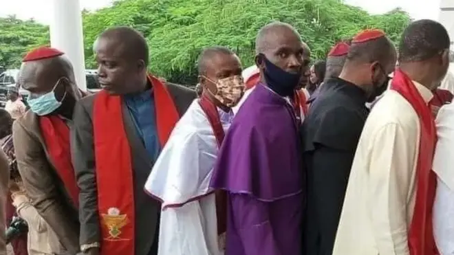 Some of di priests for di unveiling ceremony for Abuja yesterday