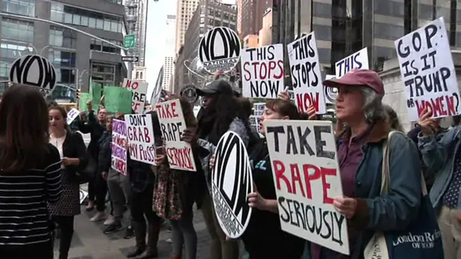 Акция протеста против Дональда Трампа