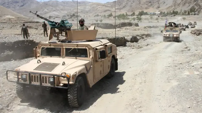 Afghan security forces begin operations against Taliban militants after being deployed around Torkham border point between Afghanistan and Pakistan in Nangarhar province, 23 July 2021