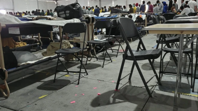 There are hundreds of children in some of the tents
