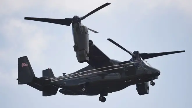 The MV-22B Osprey aircraft was taking part in a Nato exercise known as Cold Response (file image)