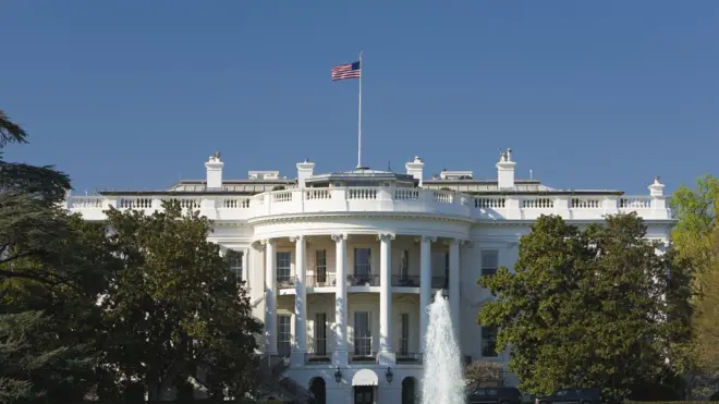 The south facade of the White House