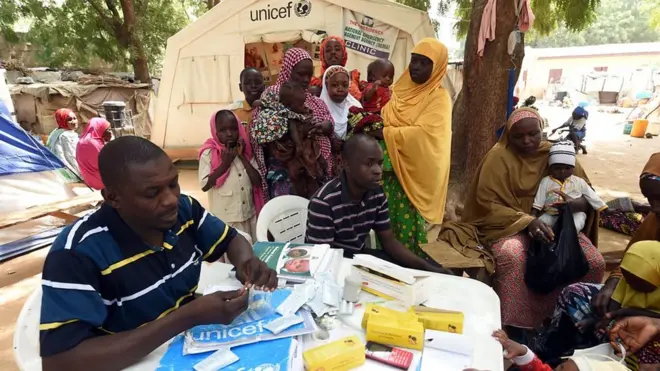 International organizations dey struggle to handle di problems for IDP camps for Nigeria