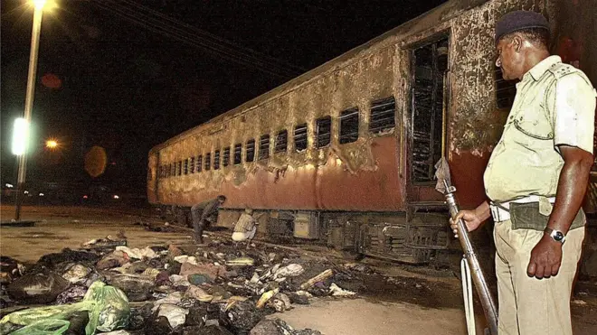 गोध्रा रेल्वे स्टेशन परिसराचं संग्रहित छायाचित्र