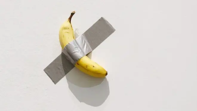 "Comedian", pictured in 2021, is currently being displayed in Seoul, South Korea.