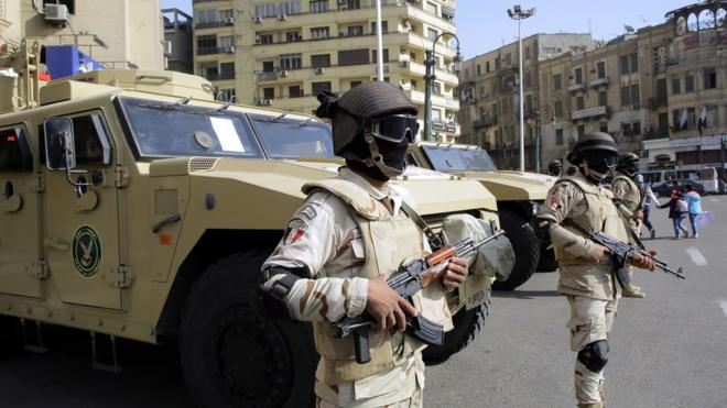 قوات من الأمن بميدان التحرير في ذكرى ثورة 25 يناير