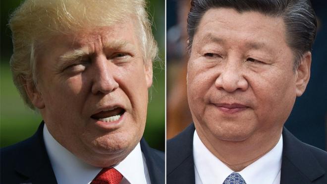 Donald Trump (left) and Xi Jinping (composite image)