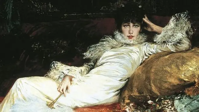Sarah Bernhardt, óleo de Georges Clairin, 1876