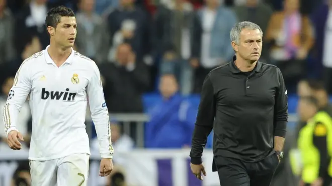 Криштиану Роналду и Жозе Мауриньо