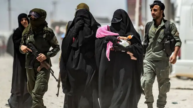 Suriye'nin kuzeyinde IŞİD militanlarının ailelerinin kaldığı El Hol kampından bir fotoğraf (23 Temmuz 2019)