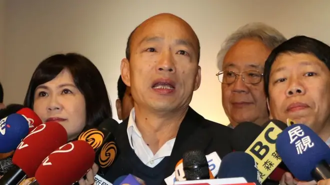 高雄市長韓國瑜上任後首次出訪，率團赴新加坡及馬來西亞行推銷高雄農產品。