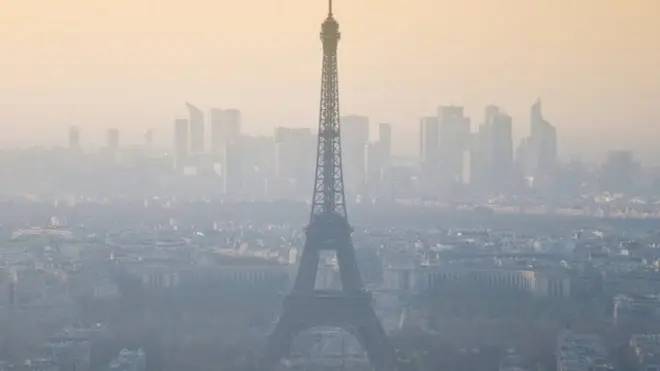Sometimes it can be hard to see some of Paris's iconic monuments through the smog