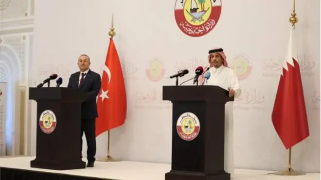 د قطر او ترکیې بهرنیو چارو وزیرانو په دوحه کې ګډه خبرې غونډه درلوده