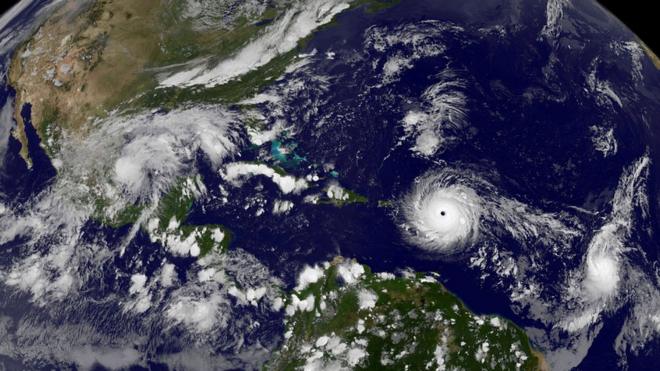 Imagem da Nasa mostra furação Irma