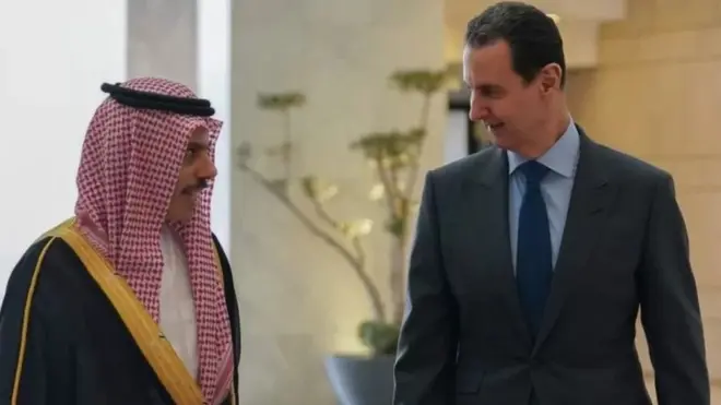 الأسد استقبل وزير خارجية السعودية فيصل بن فرحان في دمشق