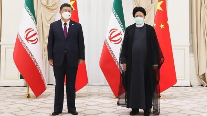 الرئيسان الصيني والإيراني