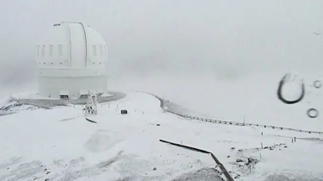 Los meteorólogos dicen que es raro que caigan nevadas tan fuertes a tan bajas latitudes.