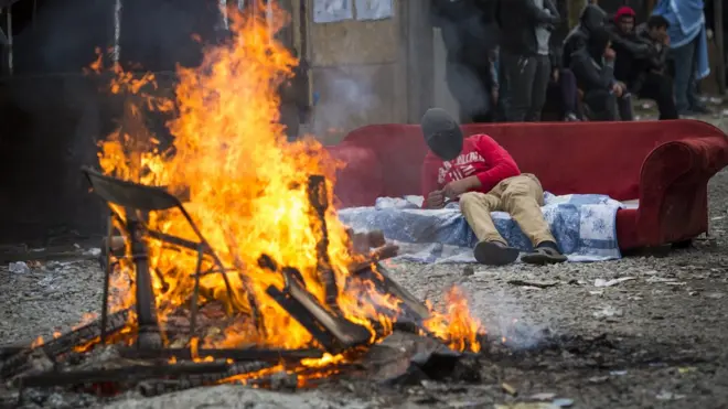 Лагерь мигрантов в Кале