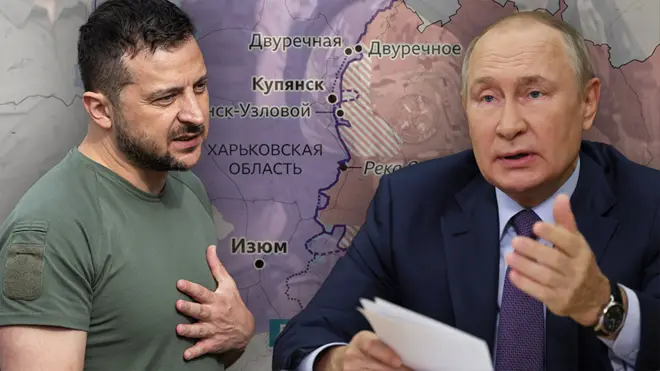 Владимир Зеленский (слева) и Владимир Путин