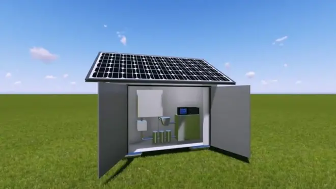 مغسلة لليدين تعمل عبر الطاقة الشمسية