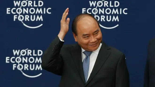 Đương kim Thủ tướng Việt Nam Nguyễn Xuân Phúc tại phiên khai mạc Diễn đàn Kinh tế Thế giới về ASEAN tại Hà Nội hôm 12/9/2018