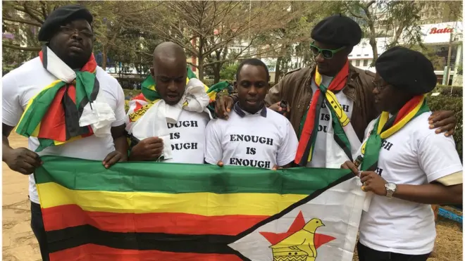 Raia wa Zimbabwe waandamana nchini Kenya