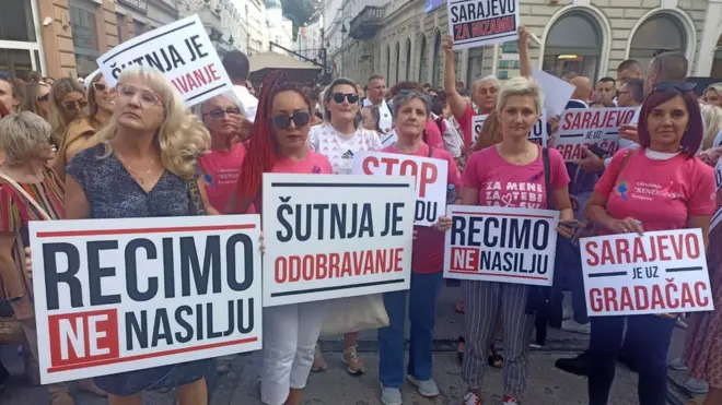 Protest protiv femicida u Sarajevu, 14. avgust 2023. godine