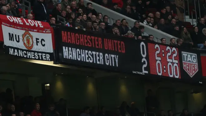 Manchester United 0 -2 Manchester City
